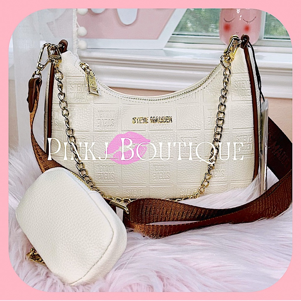 💗👜{Steve Madden} Beautiful {Bone BTAMELA} Crossbody | Hobo | Chain Purse!
